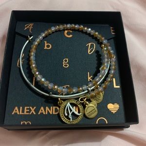 Two Alex and Ani A Bracelet and Beaded Bracelet